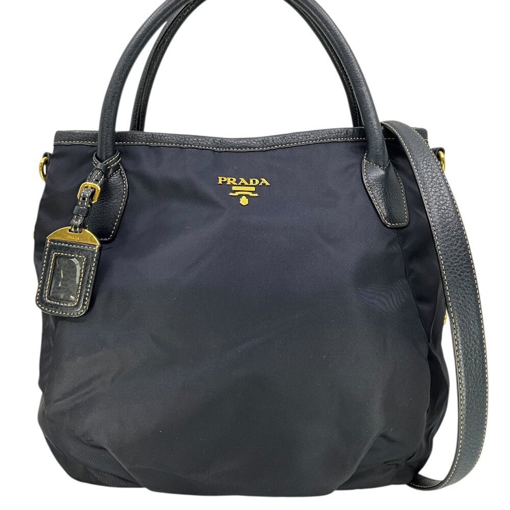 Prada Tesutto Nylon Vitello Daino Tote